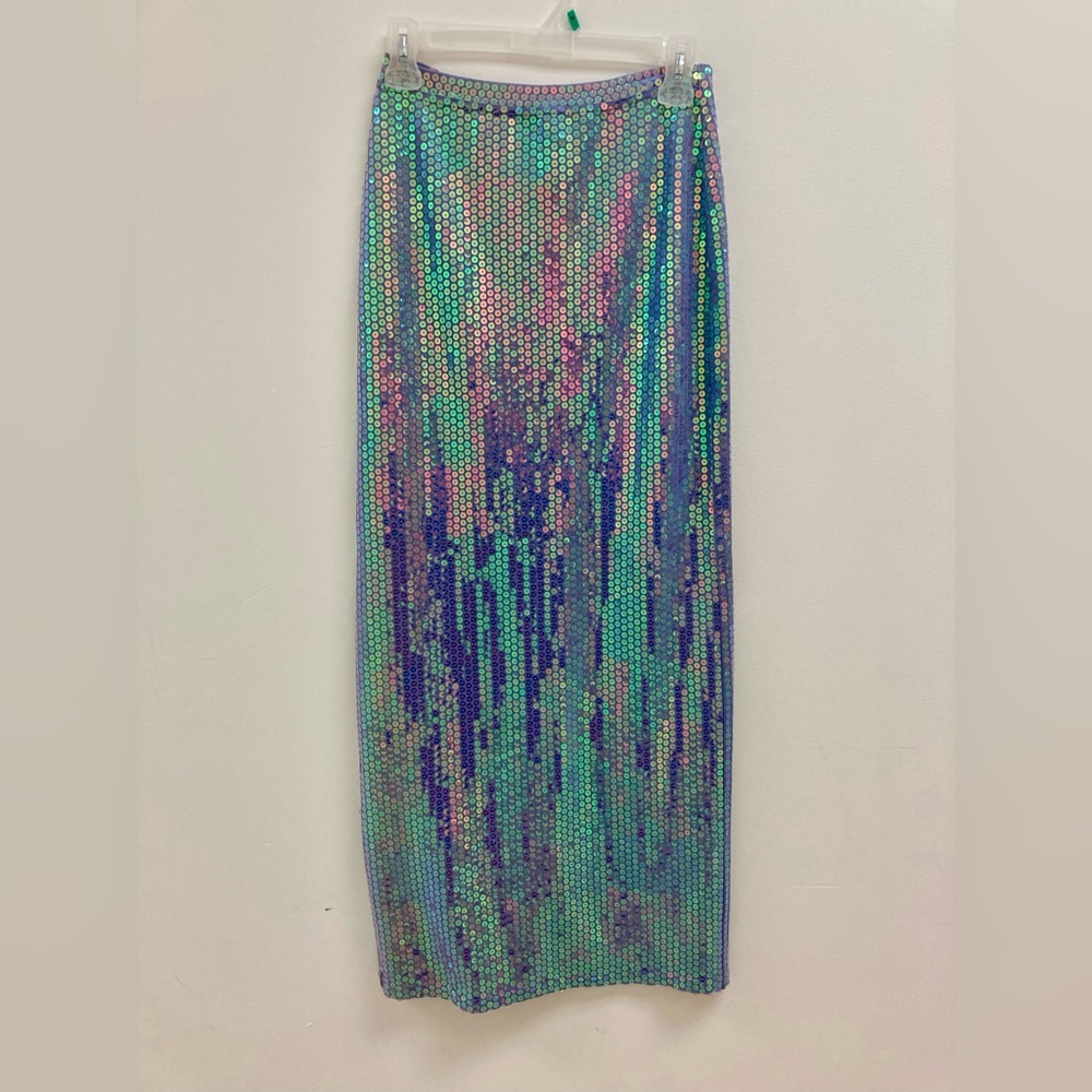Yvan and Marzia Purple Sequin Skirt Size 40